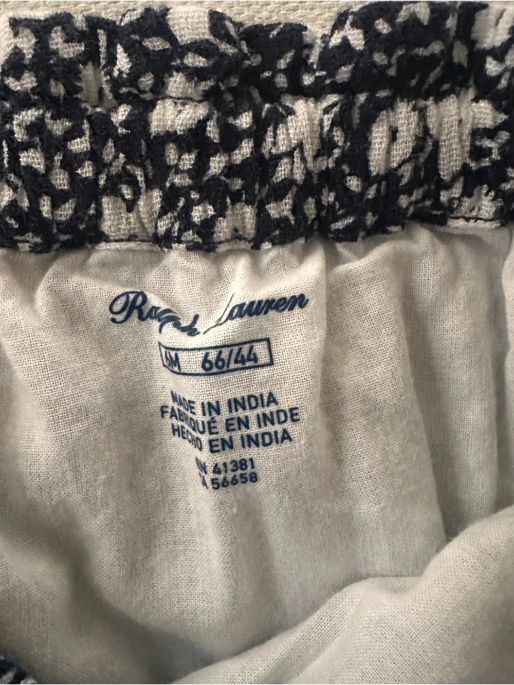 Ralph Lauren 6 Months Baby Girl Navy White Floral Two-Piece Set Outfit Viscose